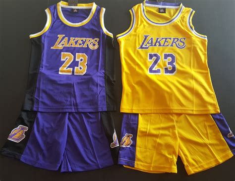 Kids Lebron James 23 La Lakers Jersey Shorts Set Etsy