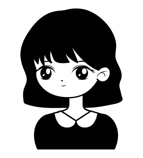 manga lady illustration  vector art  vecteezy