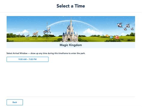 Disney World Park Pass Reservation System