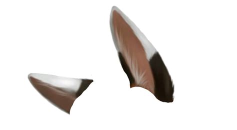 Наклейка Чёрно-белые ушки PNG - AVATAN PLUS