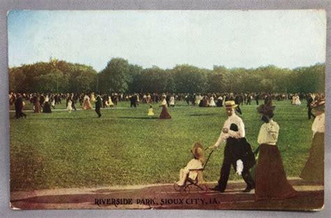 1910 Riverside Park In Sioux City Iowa Postcard Antique Original Ebay