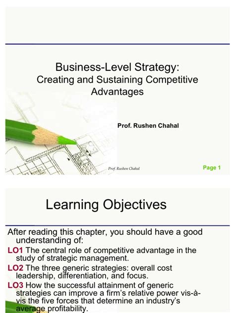 Business Level Strategy Creating And Sustaining Competitive