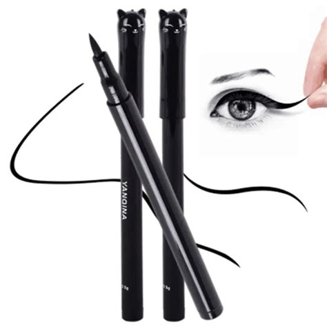 Buy 1pc 2017 Hot New Black Waterproof Cute Cat Style Eyeliner Liquid Eye Liner