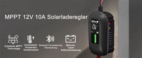 HUGOOME MPPT 50V 10A 12 Volt Solar Laderegler Regler für Gel AGM