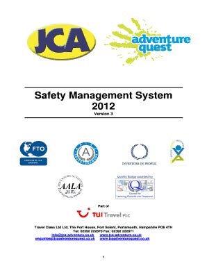 Fillable Online Jca Adventure Co Guidance Document For Safety