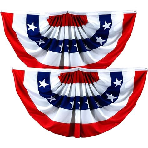 Usa Pleated Fan Flag 1 5x3 Feet American Usa Bunting Decoration Flags