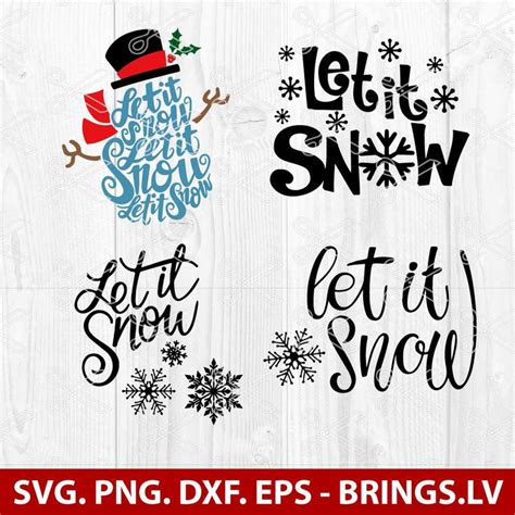 Let It Snow SVG Christmas SVG Winter SVG Christmas Quote SVG Hello