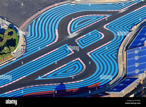 France Var Le Castellet Racetrack Paul Ricard Aerial View Stock