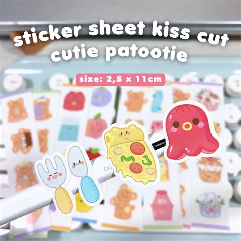 Jual Sticker Aesthetic Stiker Sheet Kiss Cut Journal Planner Diary Lucu