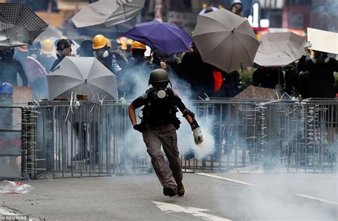 Clashes Erupt Again In Hong Kong As Police Fire Tear Gas At Protesters