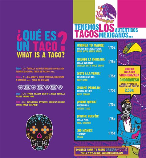 Menu Tacos Tacos on Behance