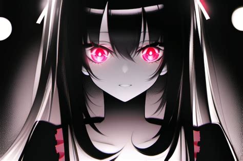 Premium AI Image | Anime girl with red eyes and red eyes with a red ...