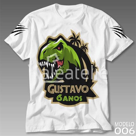 Camiseta Dinossauro Tiranossauro Rex Personalizada Elo7