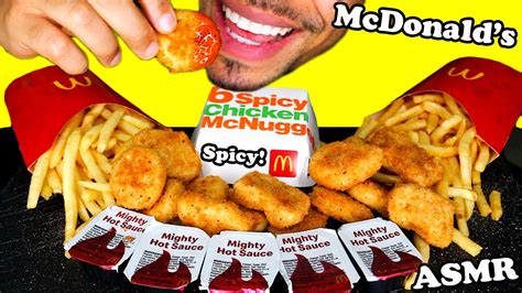 Asmr Mcdonalds Spicy Chicken Nuggets Mukbang Fries With Might Hot