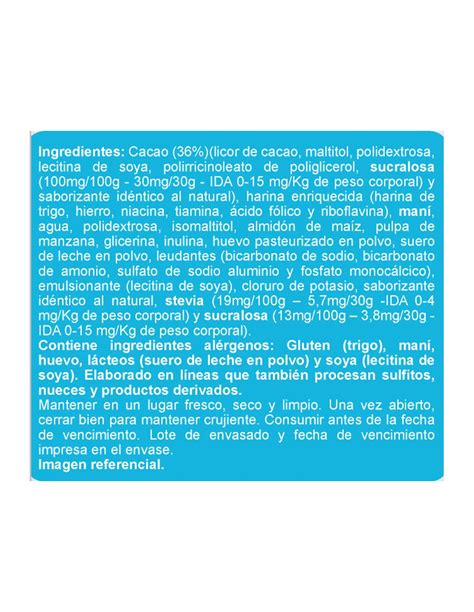 Galleta anillo bañada en chocolate sin azúcar En Línea 30g