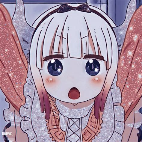 Kanna Kamui Aesthetic Glitter Icons Kanna Kamui Kobayashi San Chi No