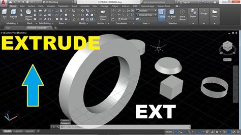 How To Extrude In Autocad Complete Tutorial Youtube