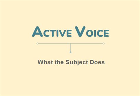 Active Voice | Learn English