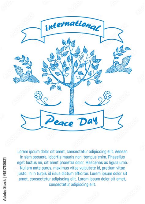 International Day of Peace Promotional Poster Stock Vector | Adobe Stock