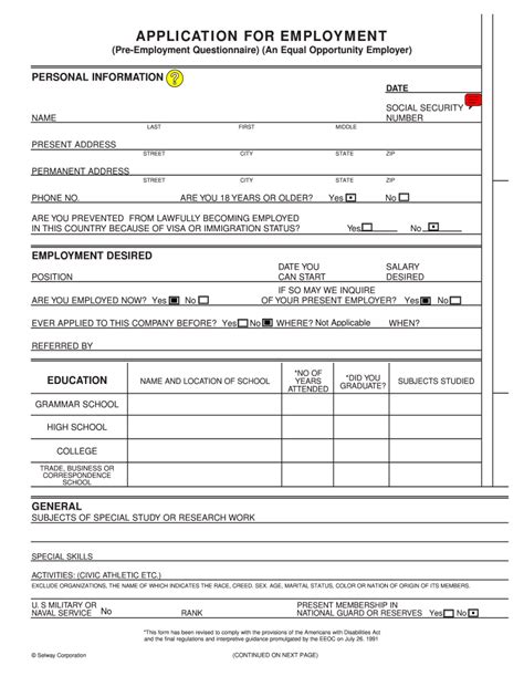 Employment Application Form Fill Out Sign Online DocHub