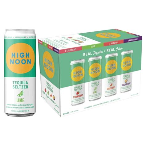 High Noon Tequila Hard Seltzer Variety Pack 8 Pack 12 Fl Oz Single Serve Cans