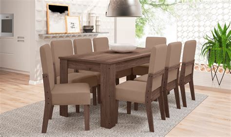 Juego De Comedor Mesa 8 Sillas Mdf Premium 14 990 00 En Mercado Libre