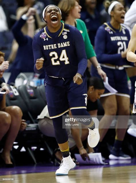 Arike Ogunbowale Of The Notre Dame Fighting Irish Celebrates After