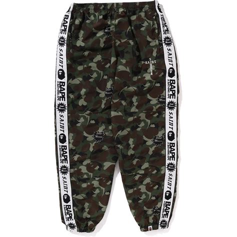 Bape X Saint Mxxxxxx Heart Camo Track Pants Mens