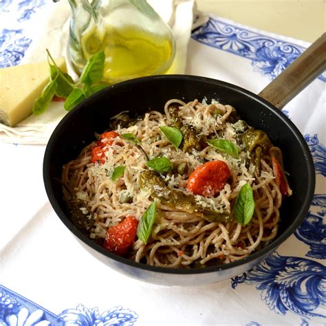 Contigo En La Playa SPAGHETTI DE ESPELTA CON VERDURAS ASADAS