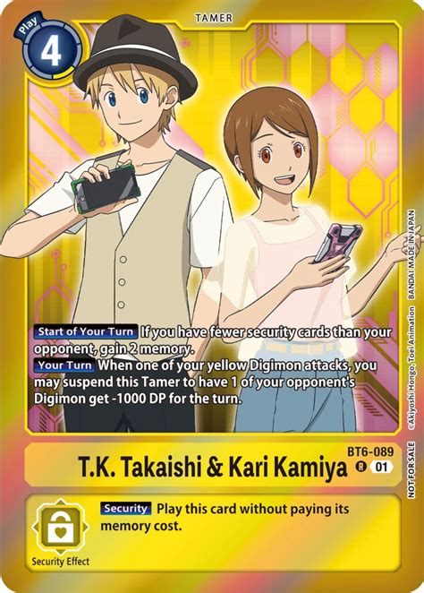 Tk Takaishi And Kari Kamiya Event Pack 5 Double Diamond Digimon