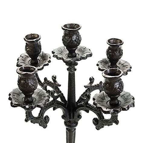 Sungmor Heavy Duty Cast Iron Candlestick Holders Handcrafted Vintage