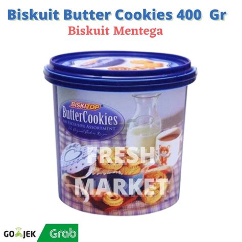 Jual Biskuit Ember Biskitop Butter Cookies Kue Mentega Toples 400