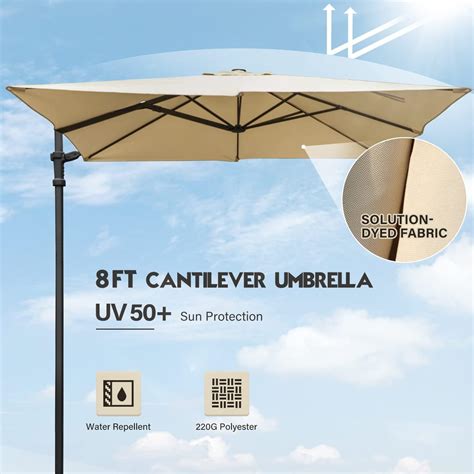 Buy Lausaint Home Ft Patio Umbrellas Offset Patio Umbrella With