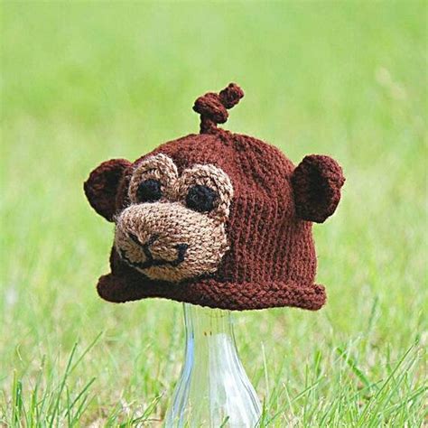 Brown Monkey Hat For New Babies Newborn Crib Hats Expecting Etsy