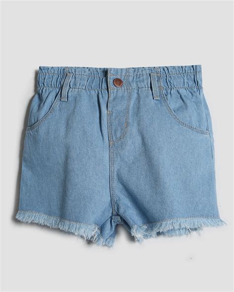 Riachuelo Short Jeans Color Infantil Clochard A Denim Claro Pool