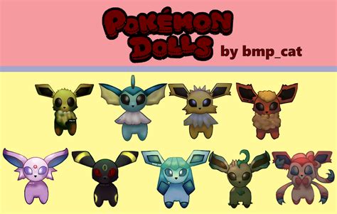 Pokemon dolls by bmpcat on DeviantArt