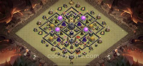 Best Anti 2 Stars War Base Th9 With Link Hybrid 2023 Town Hall Level