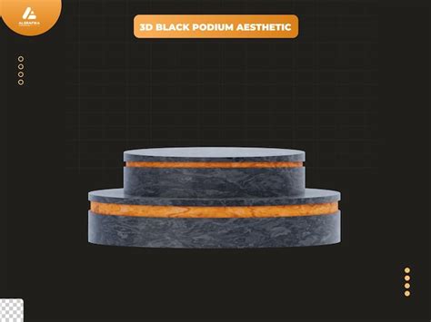 Premium Psd Double Podium 3d Icon