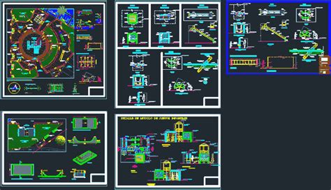 Recreational Park, Playground Equipment DWG Block for AutoCAD • Designs CAD