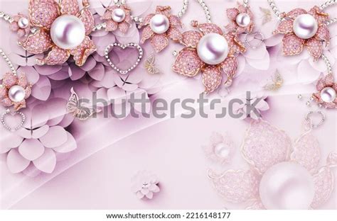 3d Wallpaper Design Flowers Butterflies On Stock Illustration 2216148177 | Shutterstock