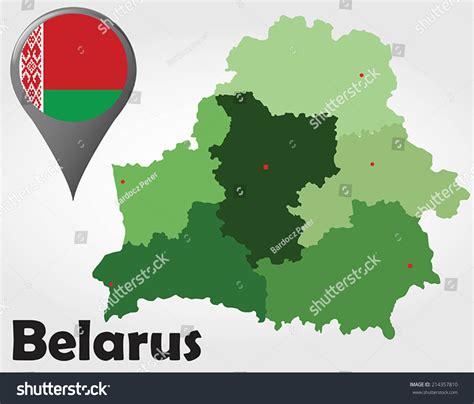 Belarus Political Map Green Shades Map 库存矢量图（免版税）214357810 Shutterstock