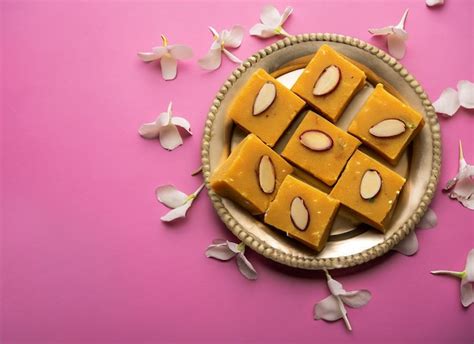 Premium Ai Image Indian Sweet Food Badam Barfi Or Katli Also Know As