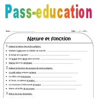 Nature et fonction Ce2 Exercices corrigés PDF à imprimer