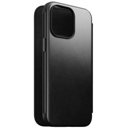 Nomad Horween Black Leather Folio Case For Iphone Pro Max