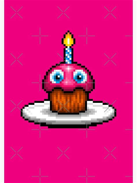 Five Nights At Freddy S 2 Pixel Art Cupcake Poster By GEEKsomniac