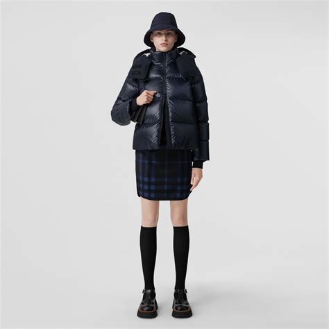 Burberry Blue Puffer Jacket Ubicaciondepersonascdmxgobmx