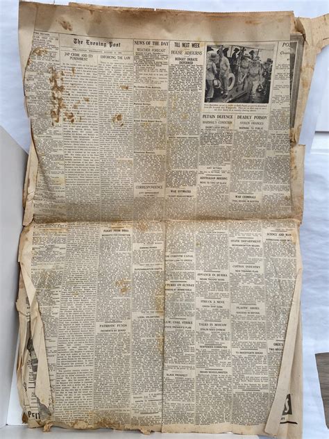 Old Newspaper The Evening Post Wellington 15 August 1945 Japan