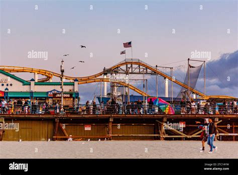 The Roller Coaster At Pacific Park Amusement Park On Santa Monica Pier