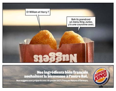 Campagne TV Burger King célèbre le sacre de Charles III BURGER KING