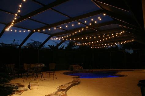 How To Hang Outdoor String Lights On Pool Cage - Outdoor Lighting Ideas